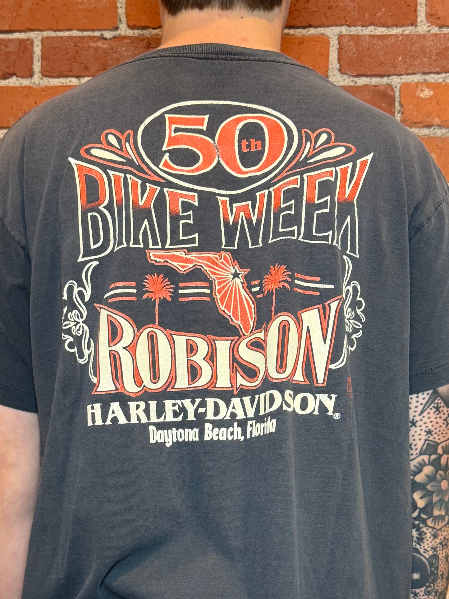 (XL) 1991 Harley‑Davidson Daytona Beach 50th Bike Week Tee