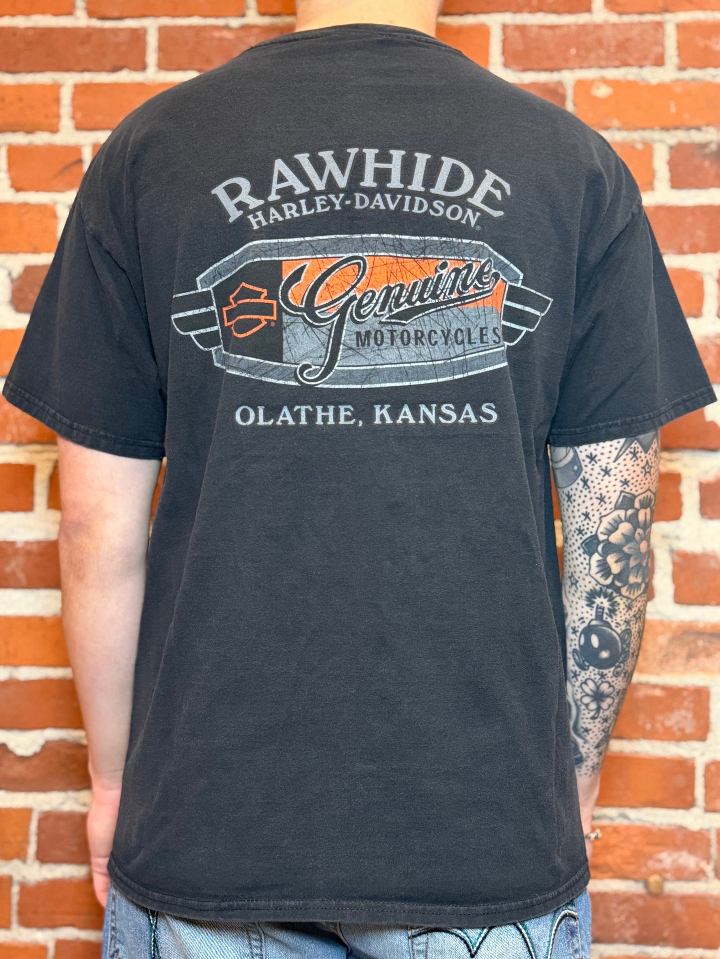 (L) 2014 Harley‑Davidson Rawhide Olathe KS Dealer Tee