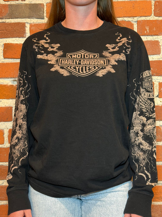(L) 2014 Women’s Harley‑Davidson Bleu Bayou Houma LA Long Sleeve Tee
