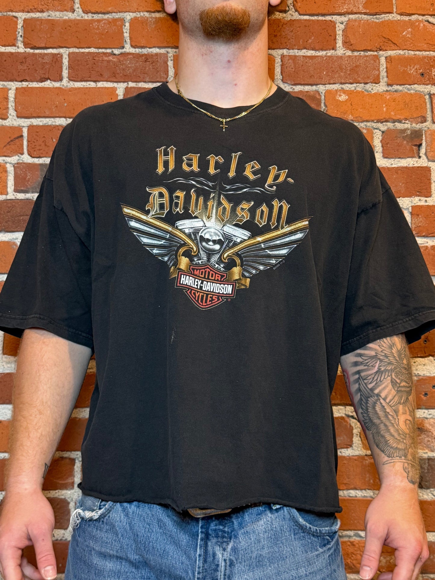 (3XL) 2006 Harley‑Davidson Thunder Tower Columbia SC Cropped Tee