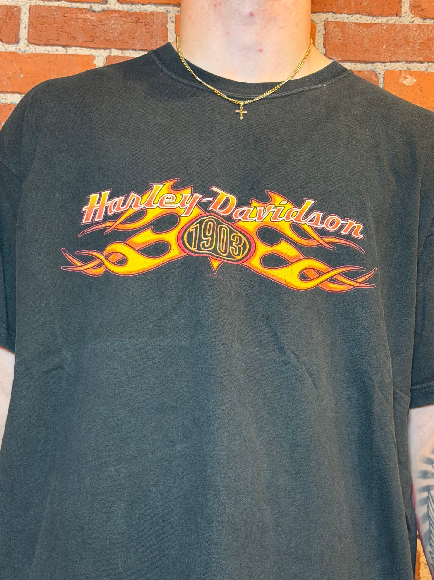 (2XL) 2003 Harley‑Davidson Gail’s Kansas City Flame Tee