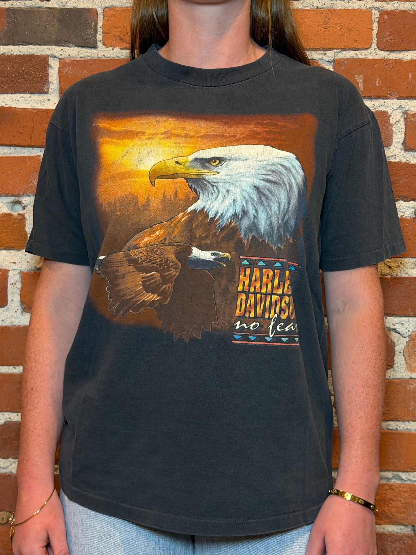 (M) 1992 Harley‑Davidson Twin Cities Savage MN Eagle Tee