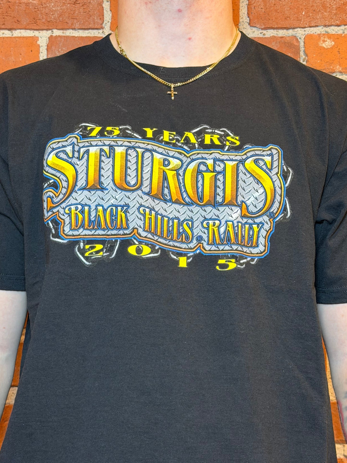 (XL) 2015 Sturgis 75th Anniversary Black Hills Rally Tee