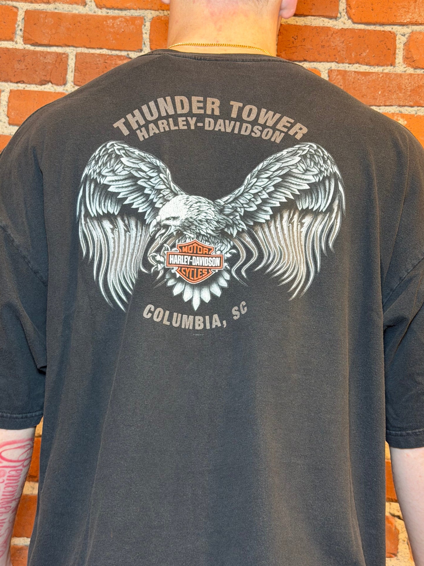 (3XL) 2006 Harley‑Davidson Thunder Tower Columbia SC Cropped Tee