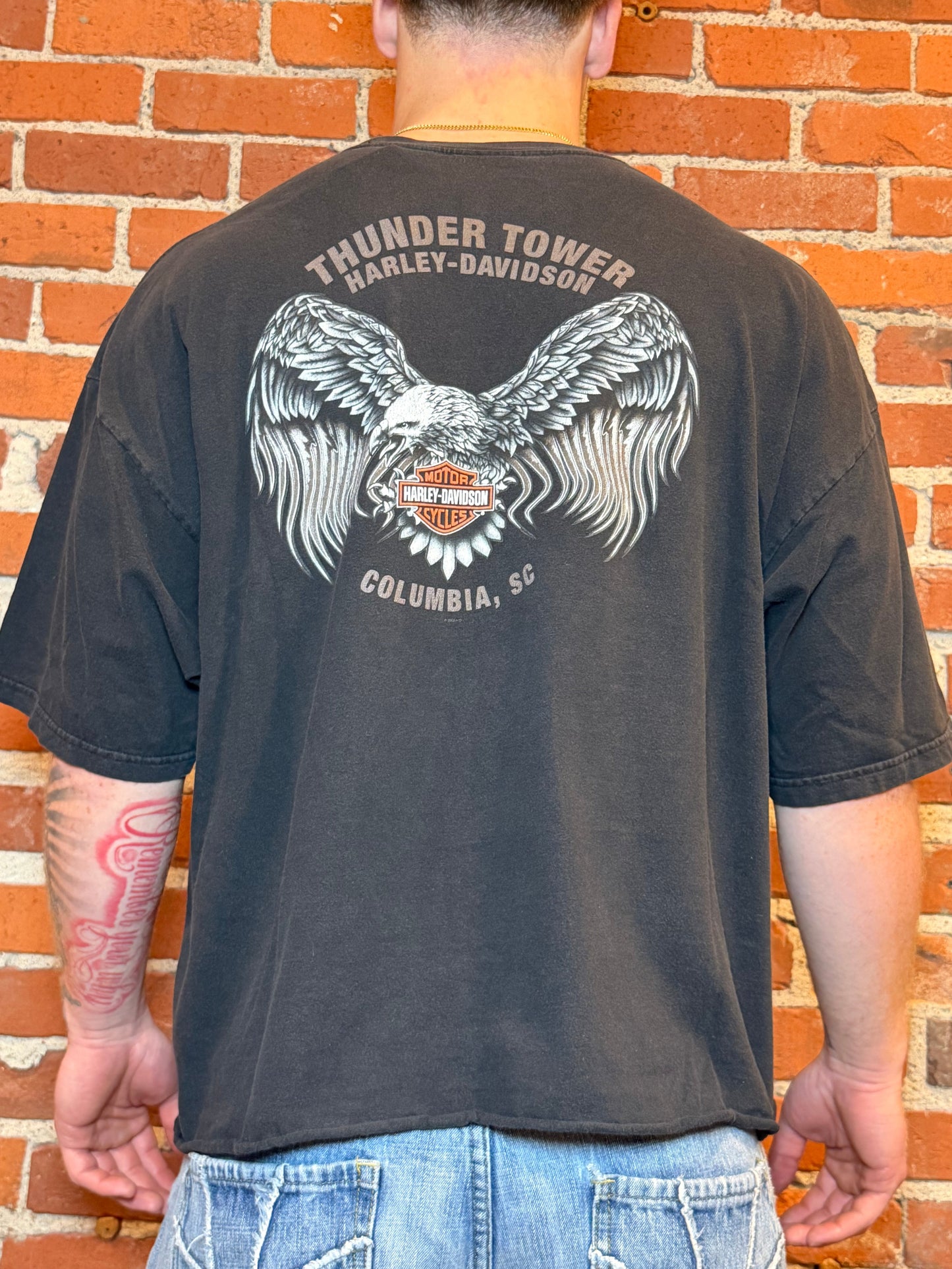 (3XL) 2006 Harley‑Davidson Thunder Tower Columbia SC Cropped Tee