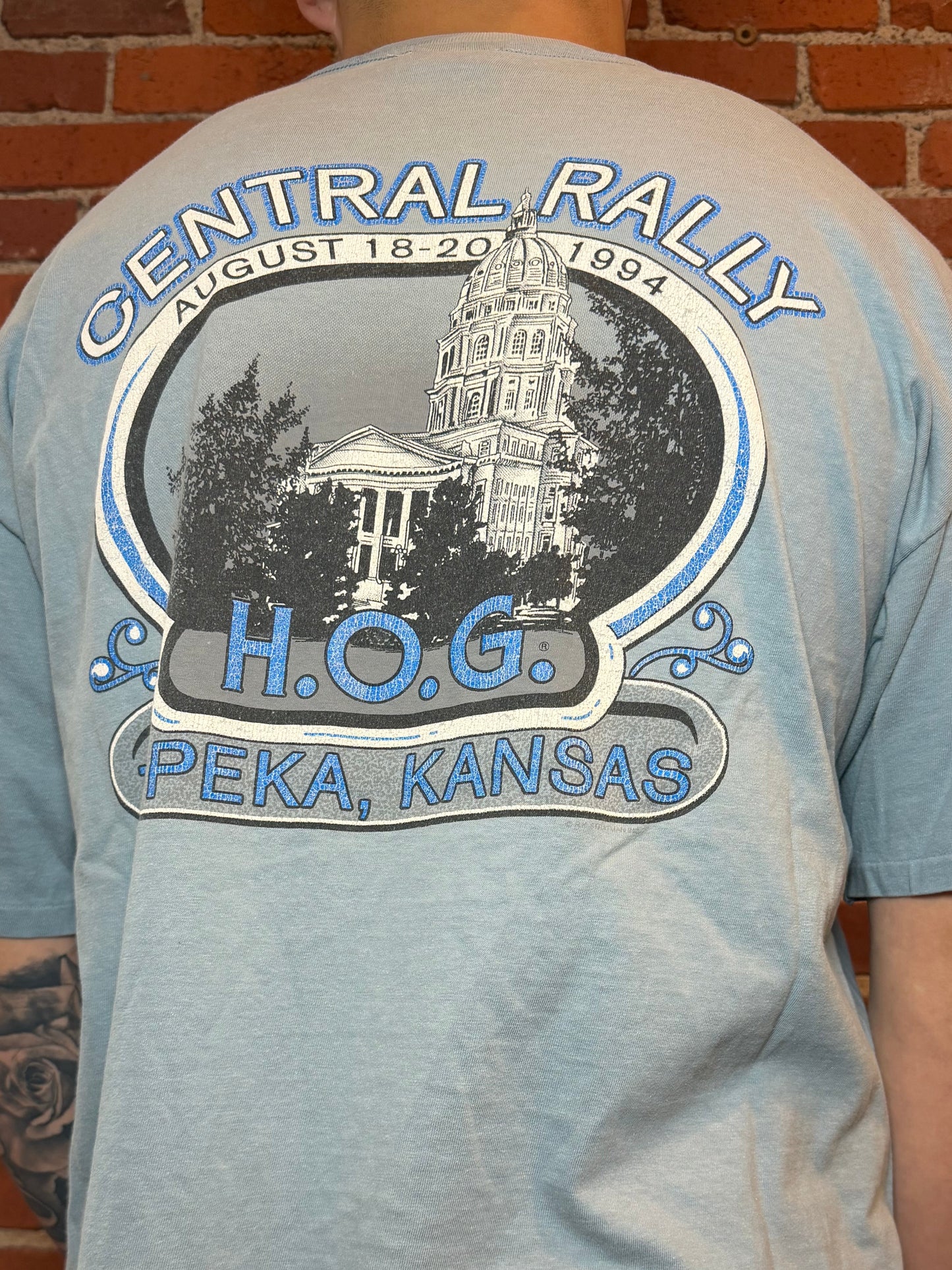 (2XL) 1994 Harley‑Davidson H.O.G. Central Rally Topeka KS Tee