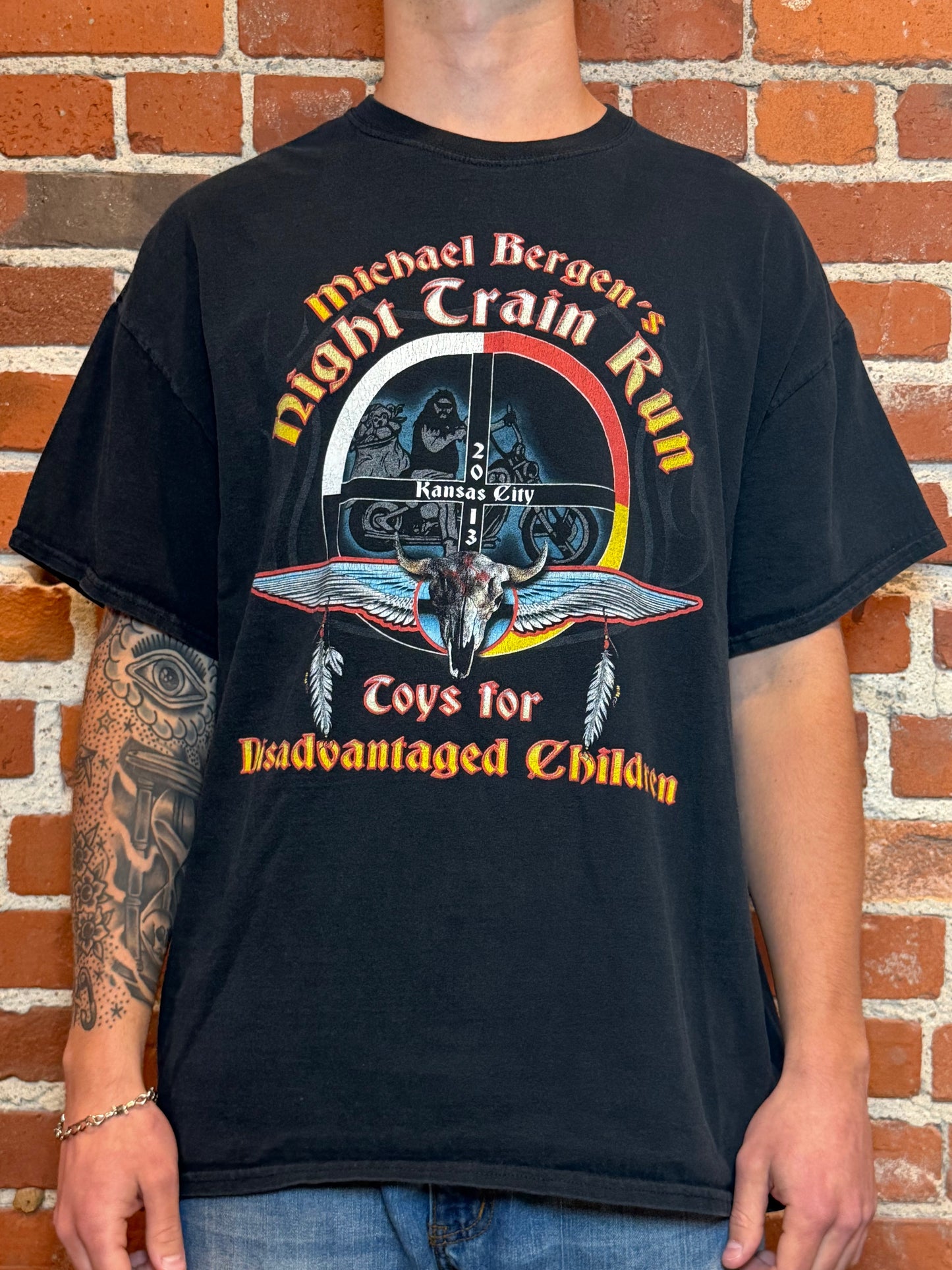 (XL) 2013 Michael Bergen’s Night Train Run – Kansas City Toy Run Tee
