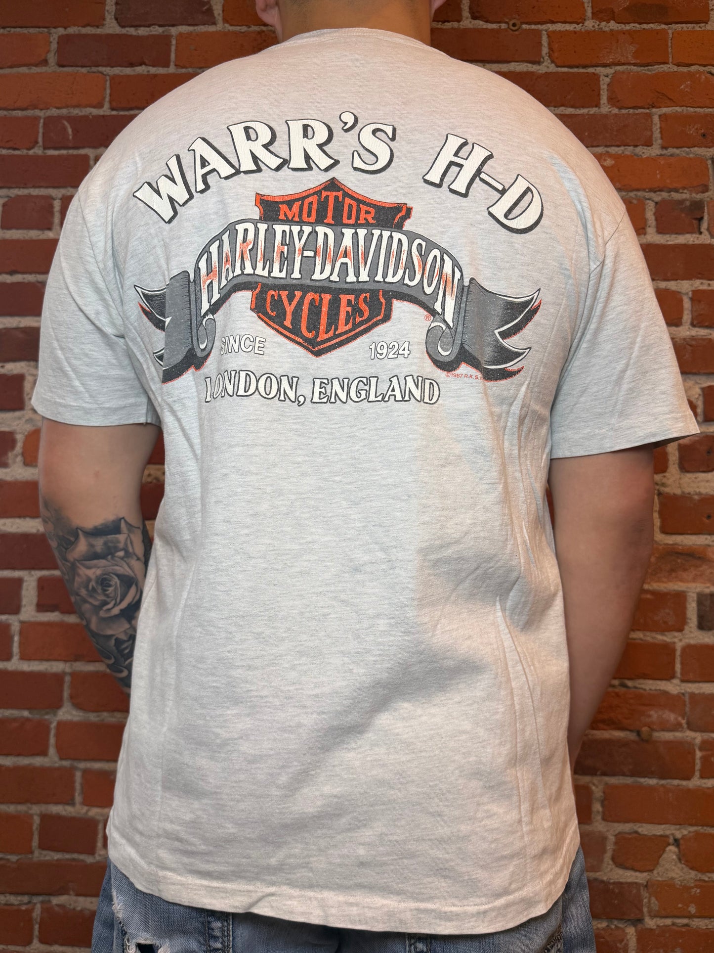 (XL) 1993 Harley‑Davidson Warr’s London Eagle Tee