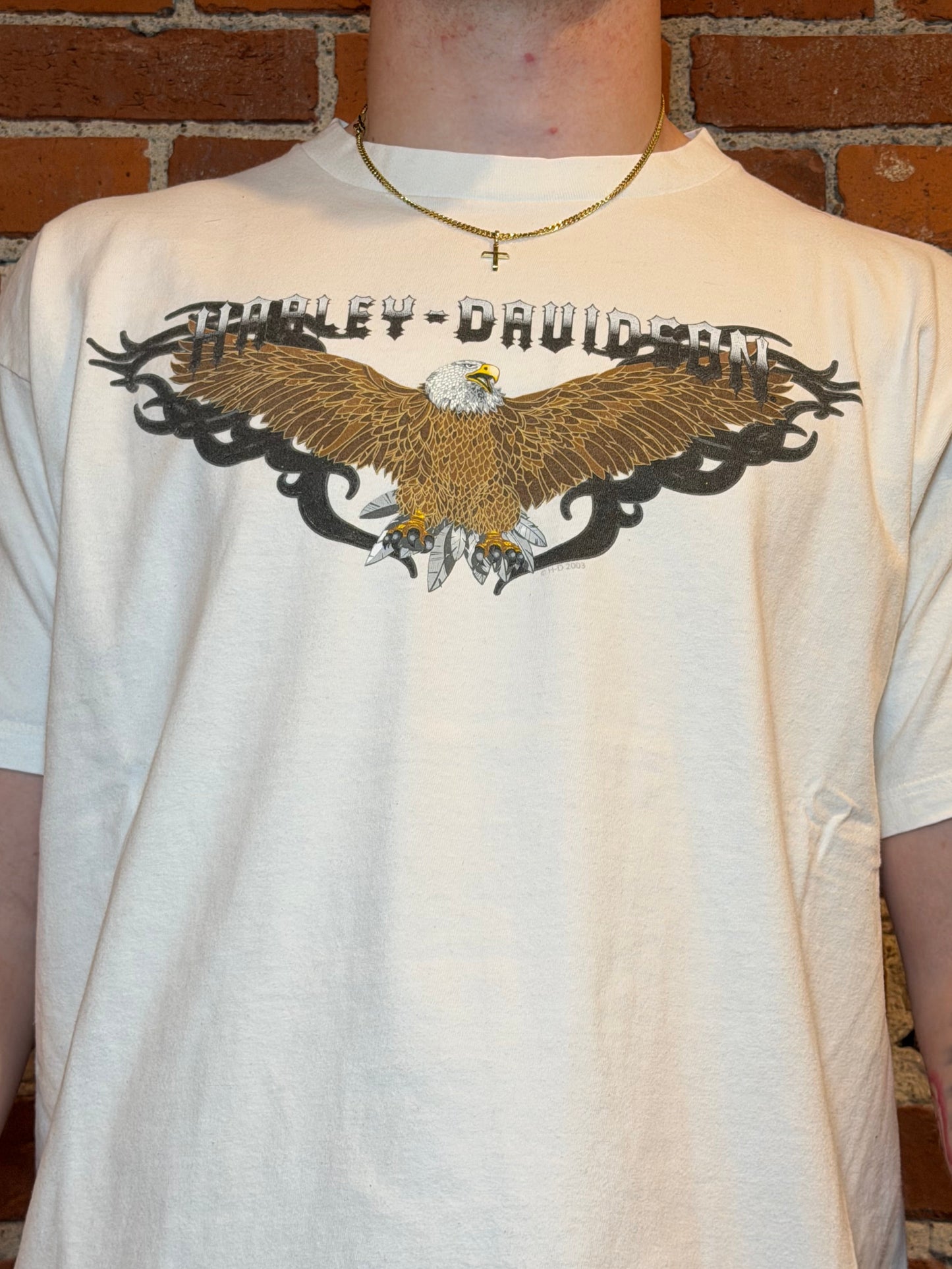 (2XL) 2003 Harley‑Davidson Central Shawnee KS Eagle Tribal Tee
