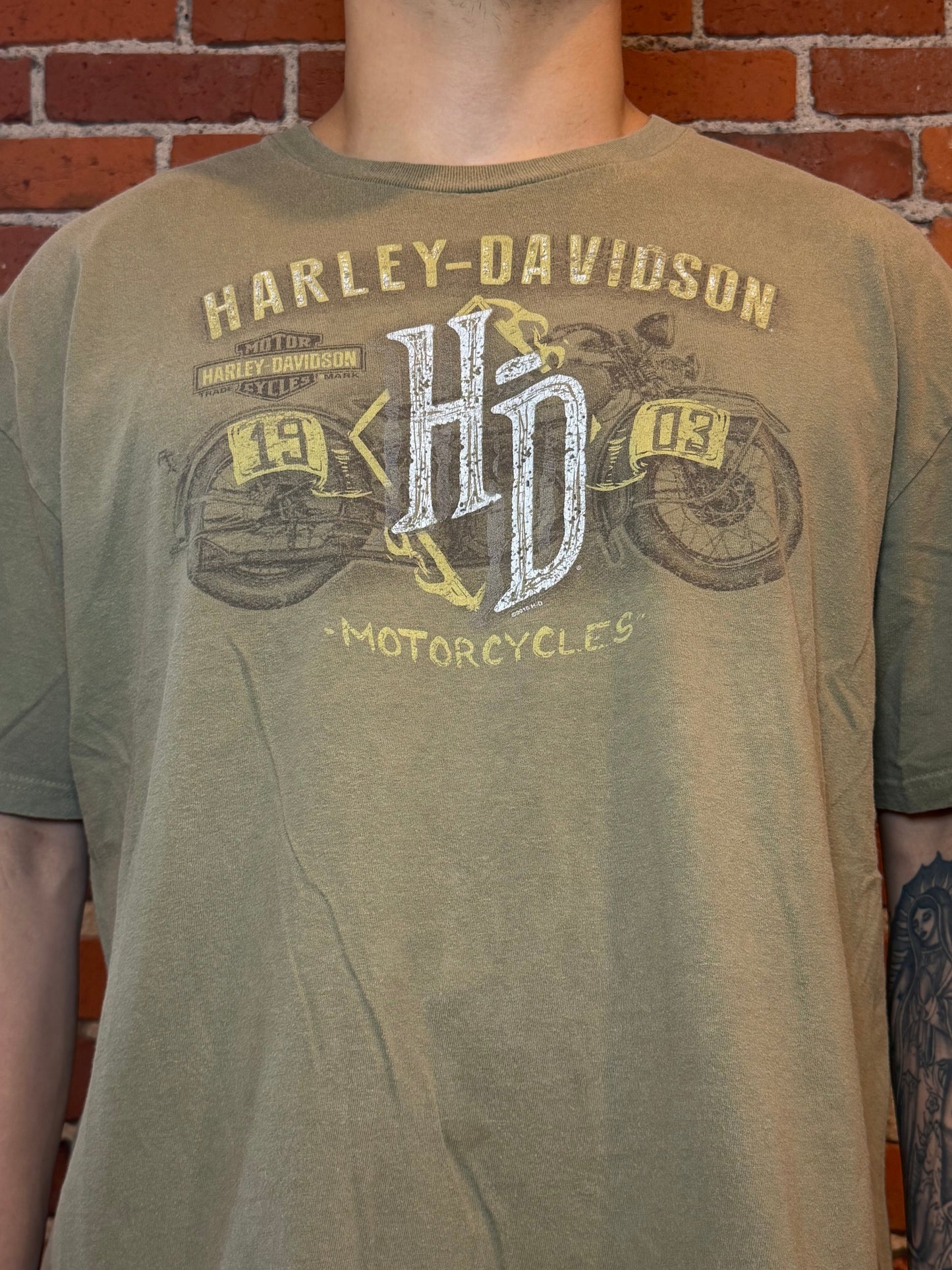 (2XL) Harley‑Davidson Rawhide Olathe KS Steer Skull Tee