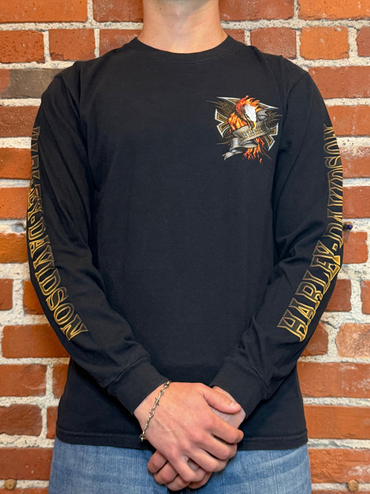 (L) Harley‑Davidson Worth North Kansas City MO Long Sleeve Flame Tee