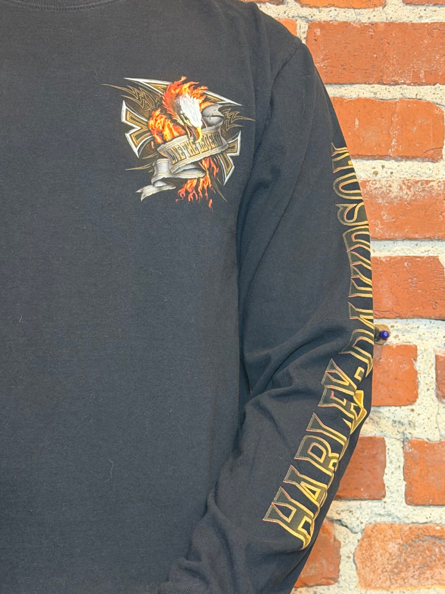 (L) Harley‑Davidson Worth North Kansas City MO Long Sleeve Flame Tee