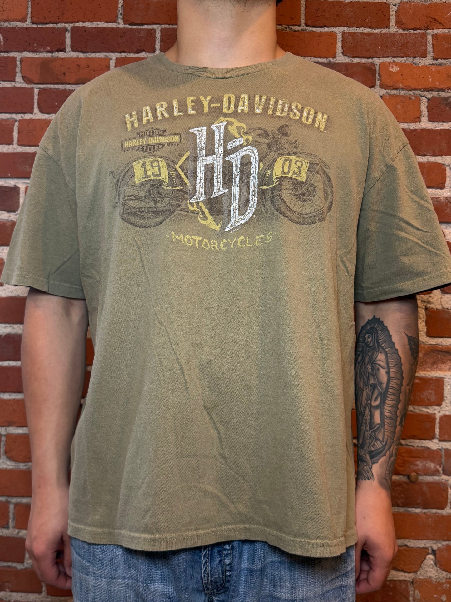(2XL) Harley‑Davidson Rawhide Olathe KS Steer Skull Tee