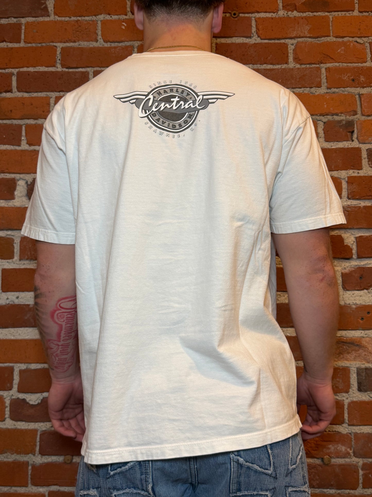 (2XL) 2003 Harley‑Davidson Central Shawnee KS Eagle Tribal Tee